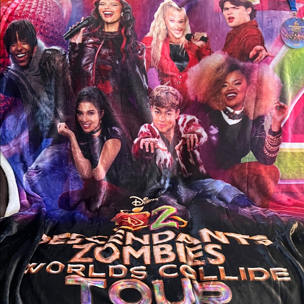 DIsney Descendants Tour  Blanket and Lanyard
